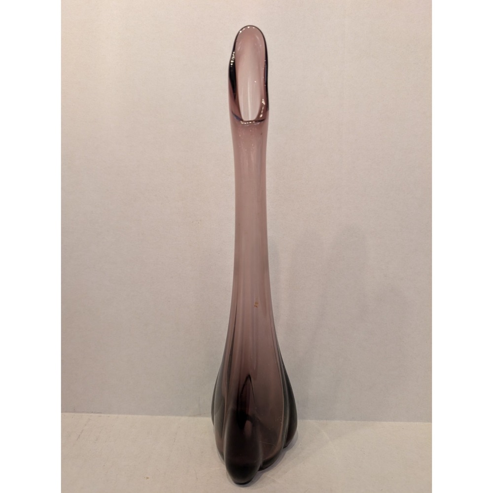 Vintage Viking Amethyst Purple 11" 3 Foil Bud Vase